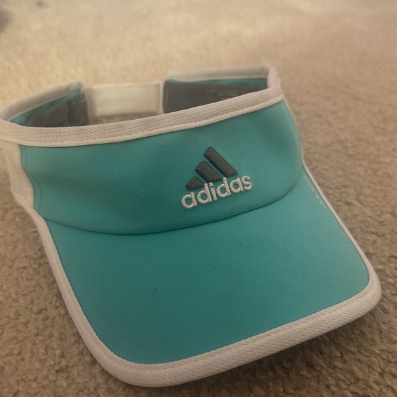 Adidas Aqua/White Logo Visor - Picture 2 of 5